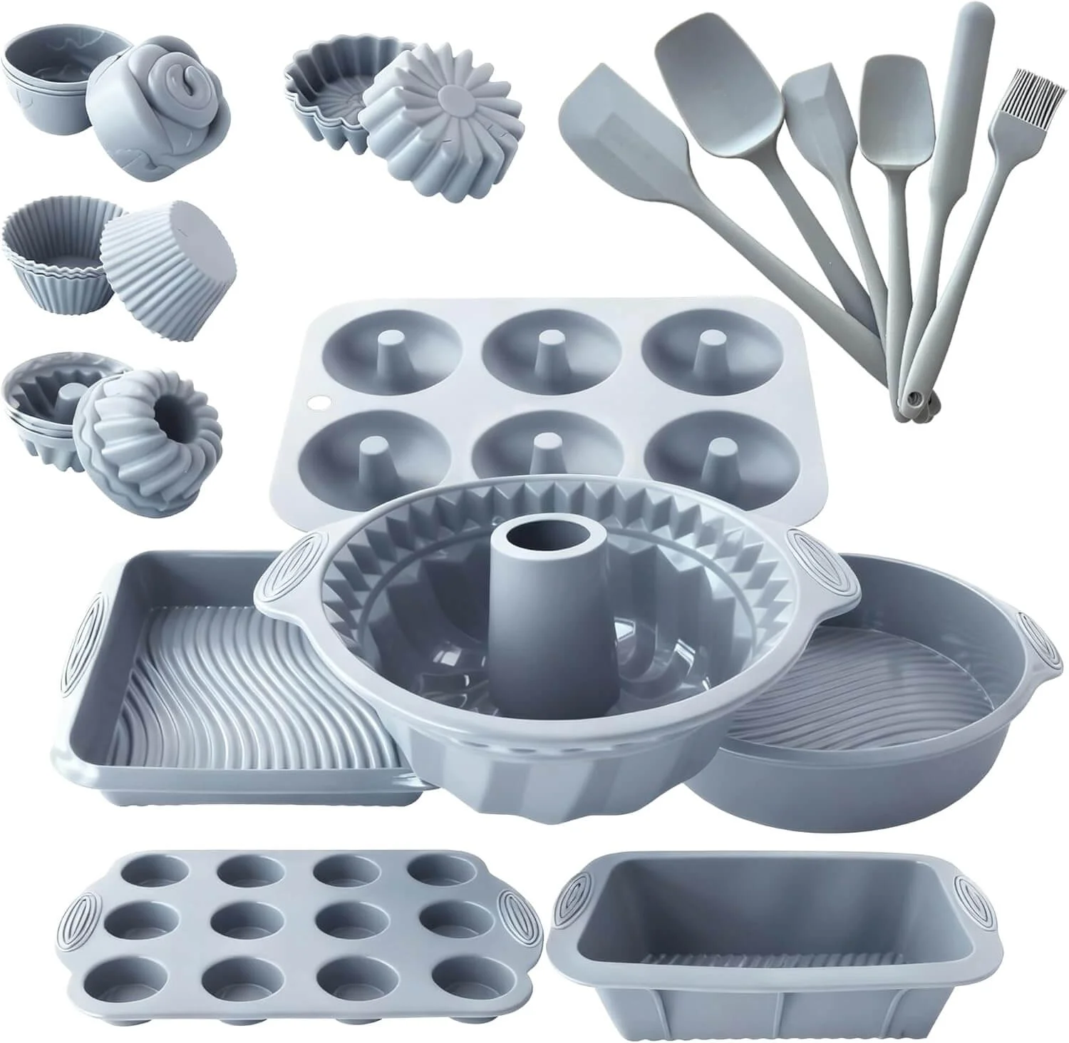 kit moldes de silicona para repostería.