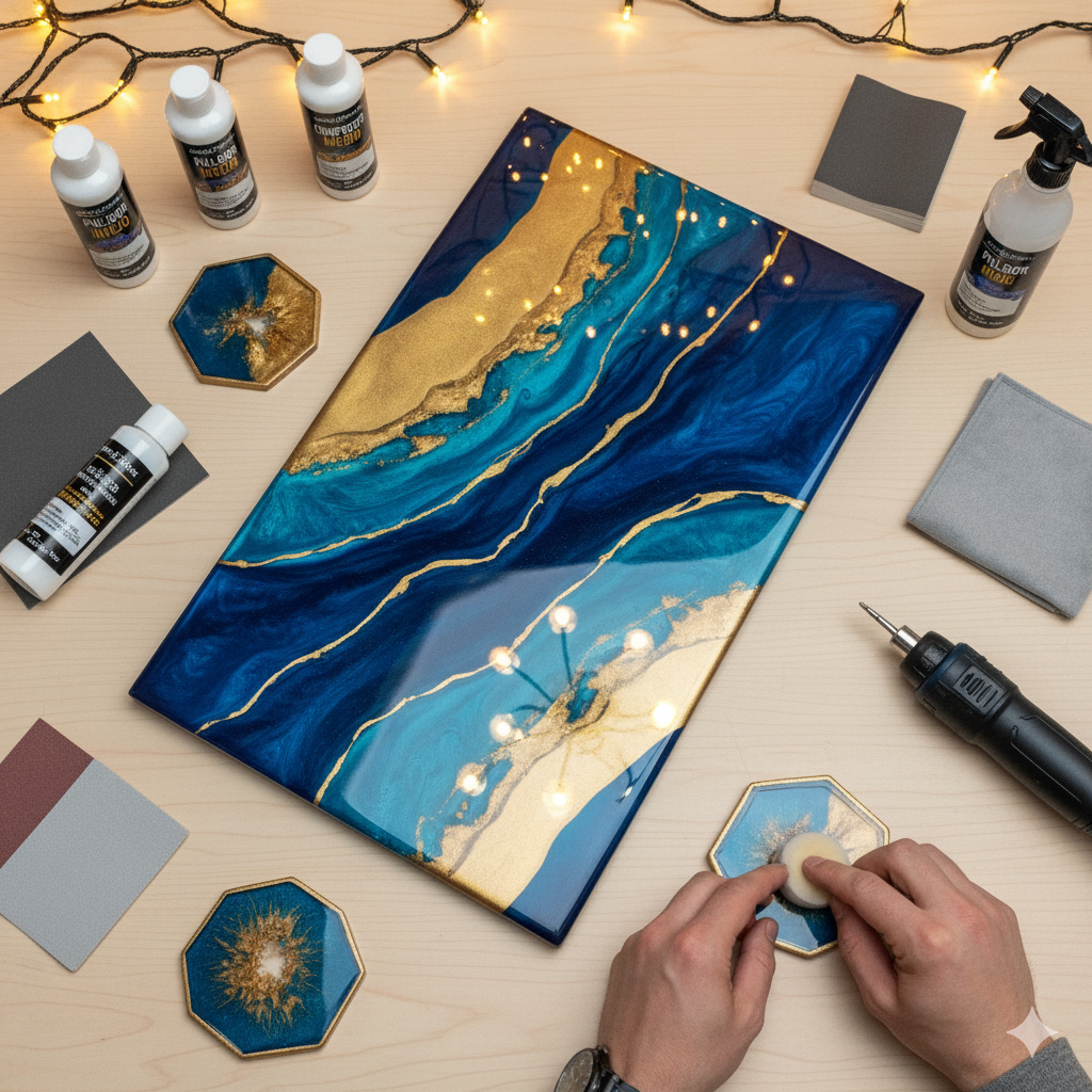 Acabado y pulido de piezas de resina epoxi